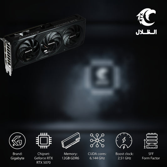 Gigabyte GeForce RTX 5070 12GB WINDFORCE OC SFF GDDR6 Graphics Card